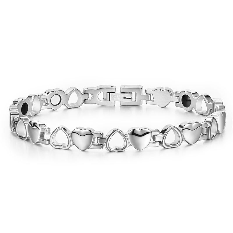 TTGS Watchband Bracelet in Stainless Steel with Hearts