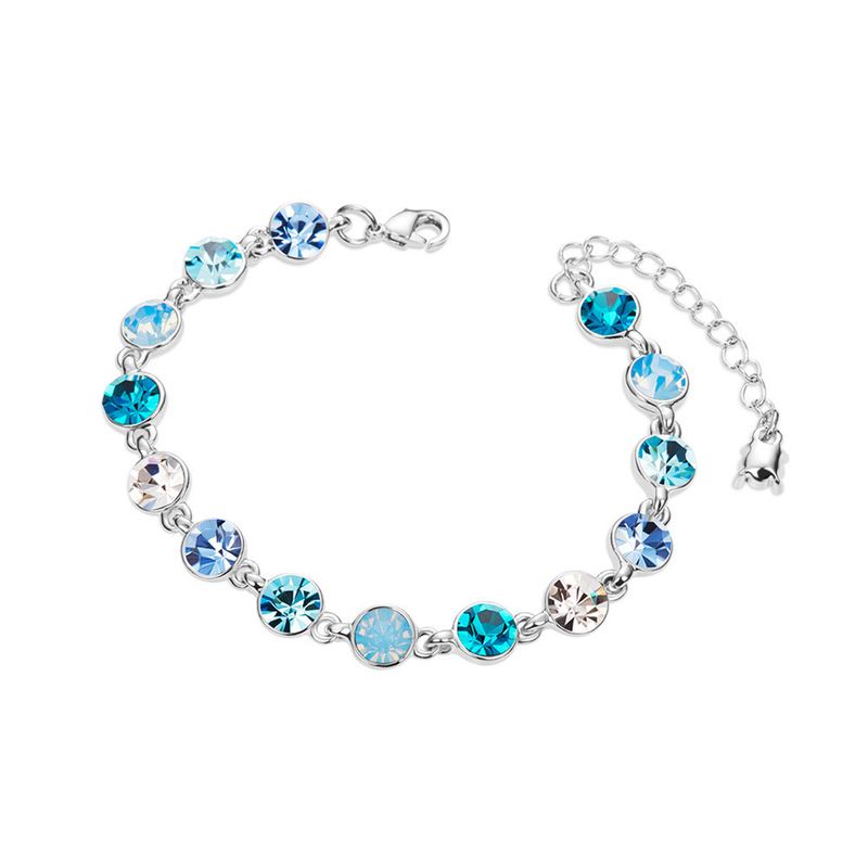 TTGS Bracelet With Austrian Crystals In Aquamarine