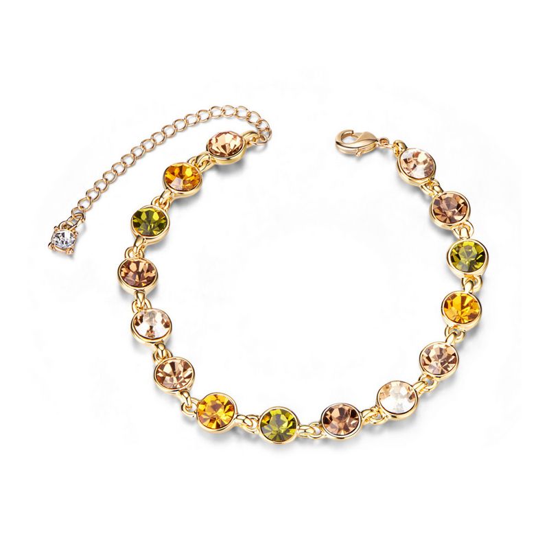 TTGS Bracelet With Austrian Crystals In Gold