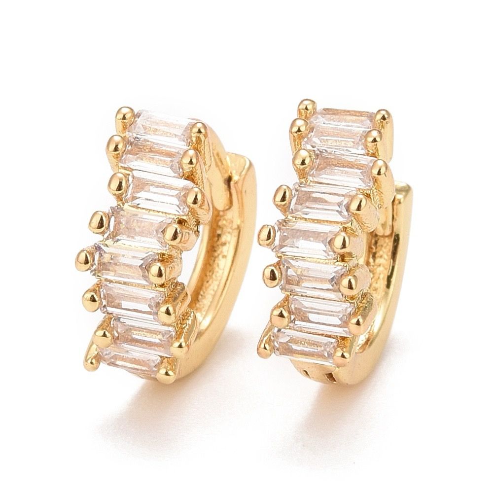 TTGS Earrings in Crystal AAA Cubic Zirconia With 18k Gold Plate