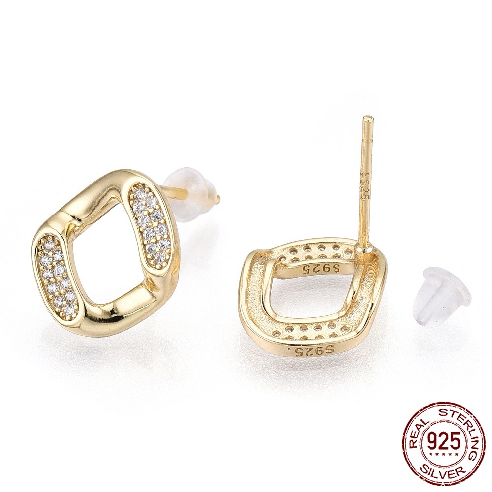 TTGS Earrings in 925 Sterling Silver and 18K Gold