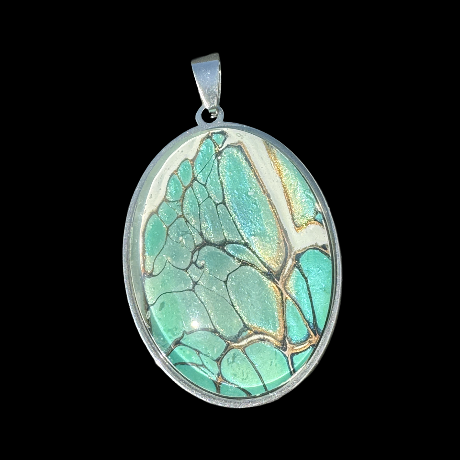 SUMMER BLISS in Large Oval Pendant