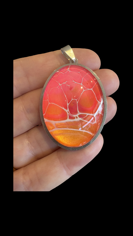 SUMMER BLISS in Large Oval Pendant