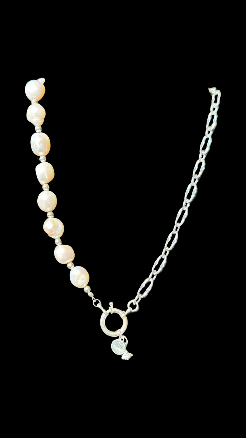 TTGS Necklace in Pearls and Sterling Silver