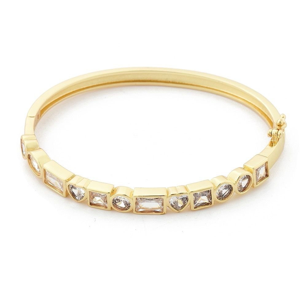 TTGS Bangle With 18k Gold And Cubic Zirconia