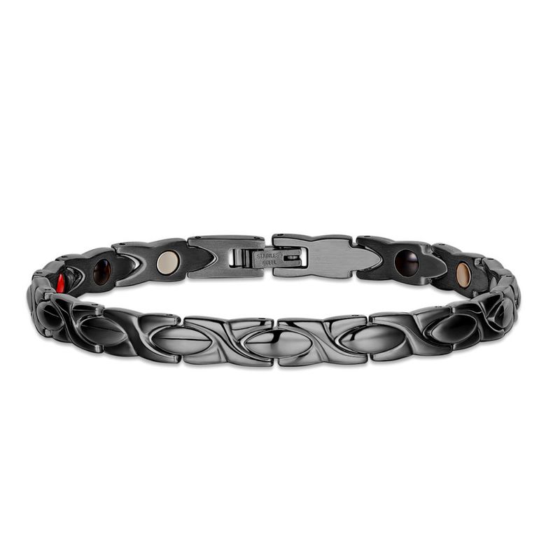 TTGS Watchband Bracelet In Stainless Steel Black