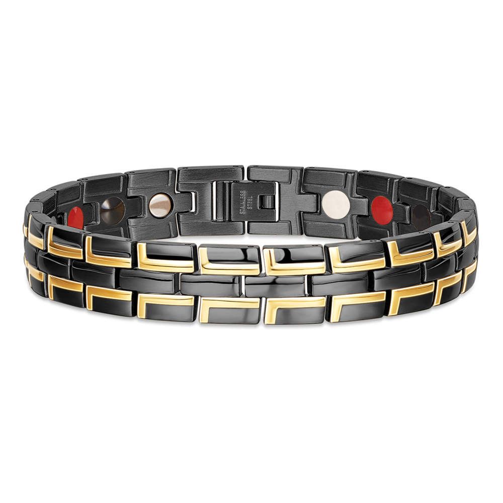 TTGS Watchband Bracelet In Black And Gold