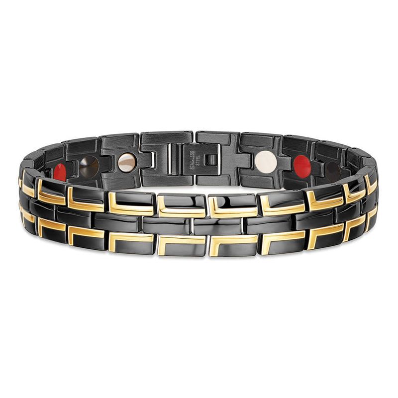 TTGS Watchband Bracelet In Black And Gold