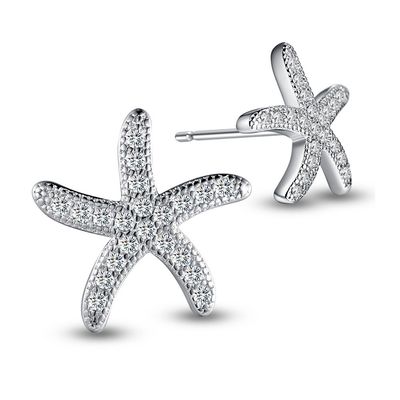 TTGS Earrings In 925 Sterling Silver Starfish