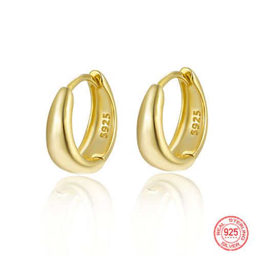 TTGS Earrings In 925 Sterling Silver With 18k Gold