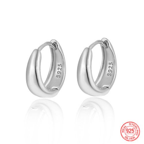 TTGS Earrings In 925 Sterling Silver Rhodium Plated