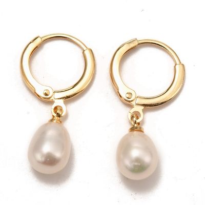 TTGS Earrings 18k Gold Plated With Natural Pearl