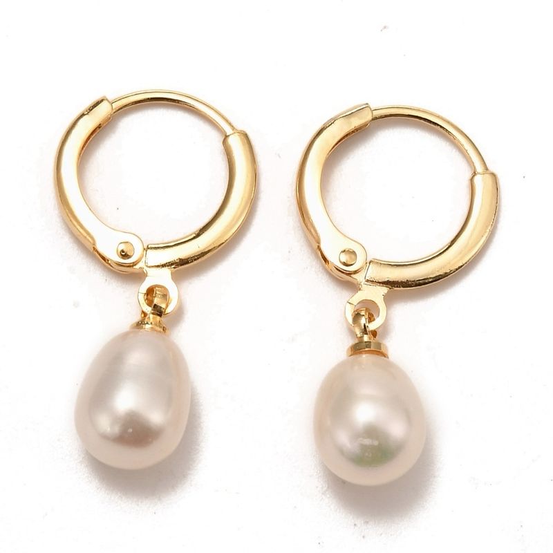 TTGS Earrings 18k Gold Plated With Natural Pearl