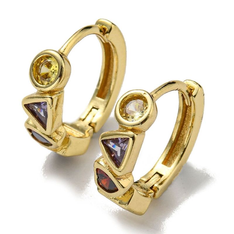 TTGS Earrings 18k Gold Plated With Cubic Zirconia