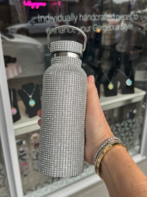 Bling Water Bottle Silver
