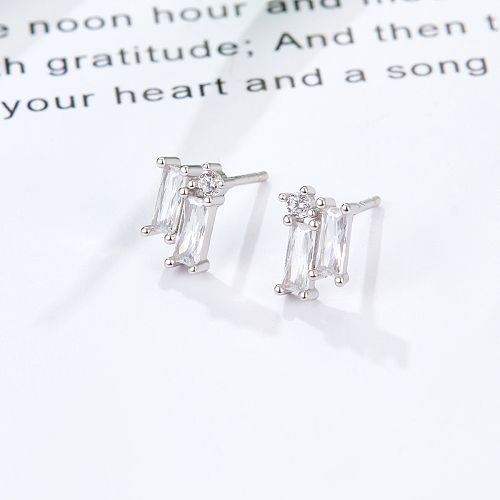 TTGS Earrings in Sterling Silver and Crystal Cubic Zirconia