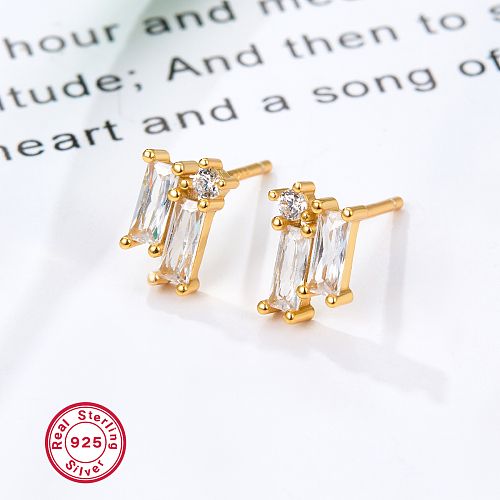 TTGS Earrings in Sterling Silver/18K Gold and Crystal Cubic Zirconia