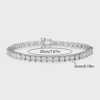 Moissanite Diamond Bracelet 20cm x 4mm