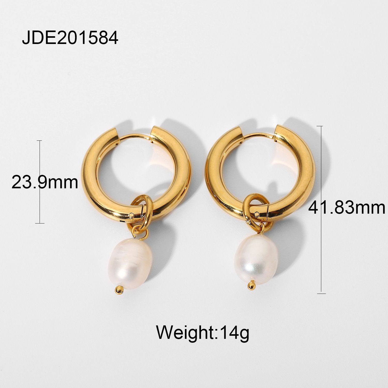 Perla Pearl Hoops