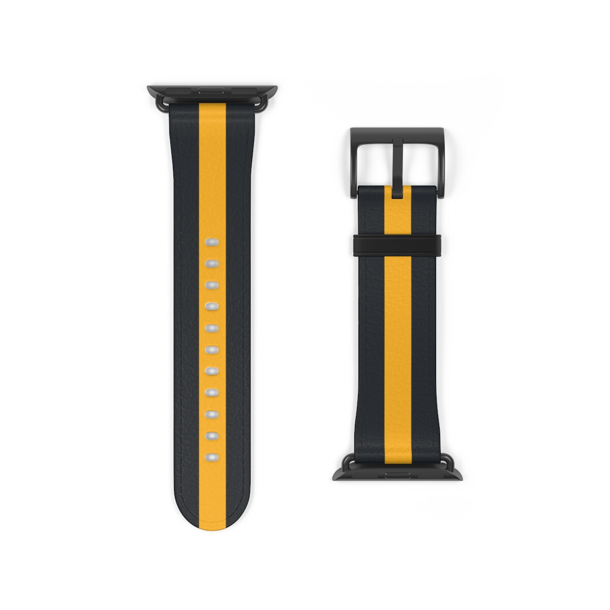 Pittsburgh Black and Yellow Helmet Stripe Apple Watch Band