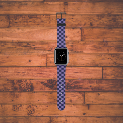 Purple Checkerboard Apple Watch Band