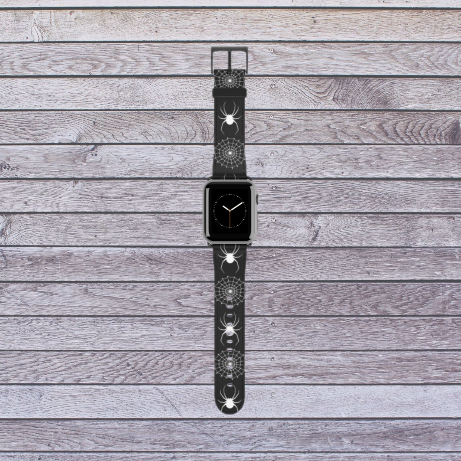 Black And White Spider Pattern Apple Watch Band