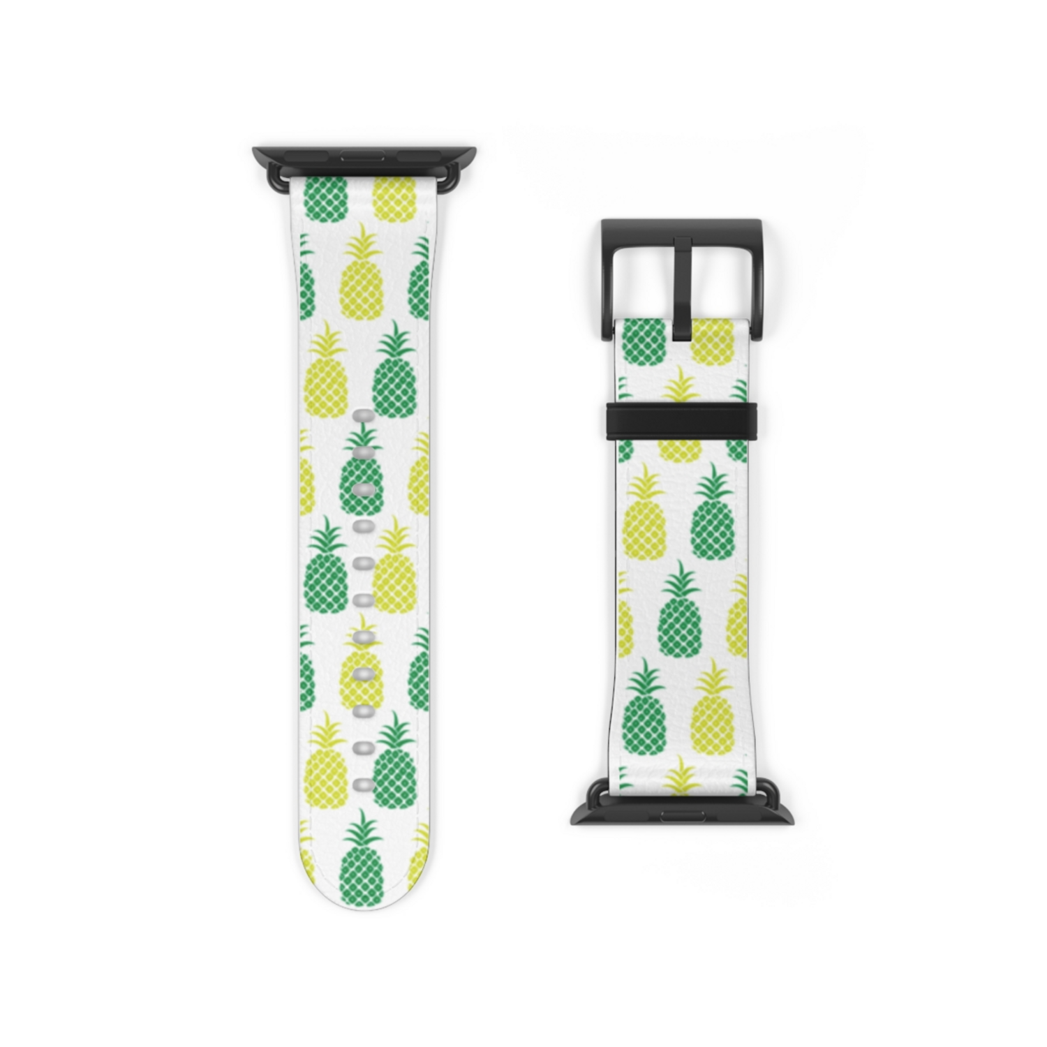 White and Green Pineapple Apple Watch Band