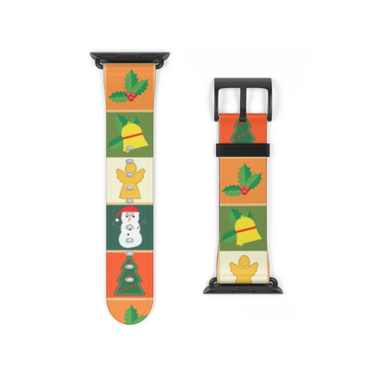 Green Christmas Wrapping Paper Apple Watch Band