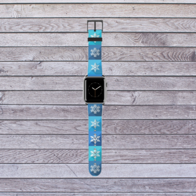 Blue Snow Flake Apple Watch Band