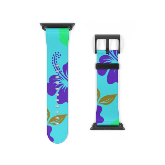 Tropical Blue Apple Watch Band