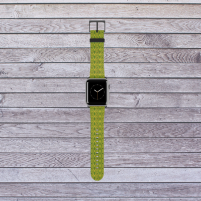 Green and Gold Greek Key Apple Watch Band