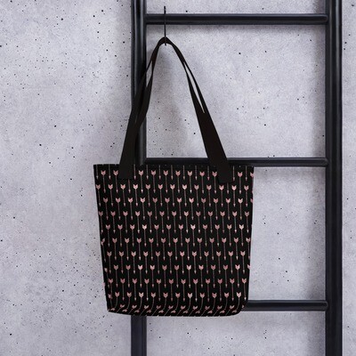 Black with Rose Gold Arrows Tote bag