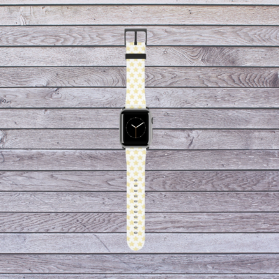 White with Gold Stars Apple Watch Band
