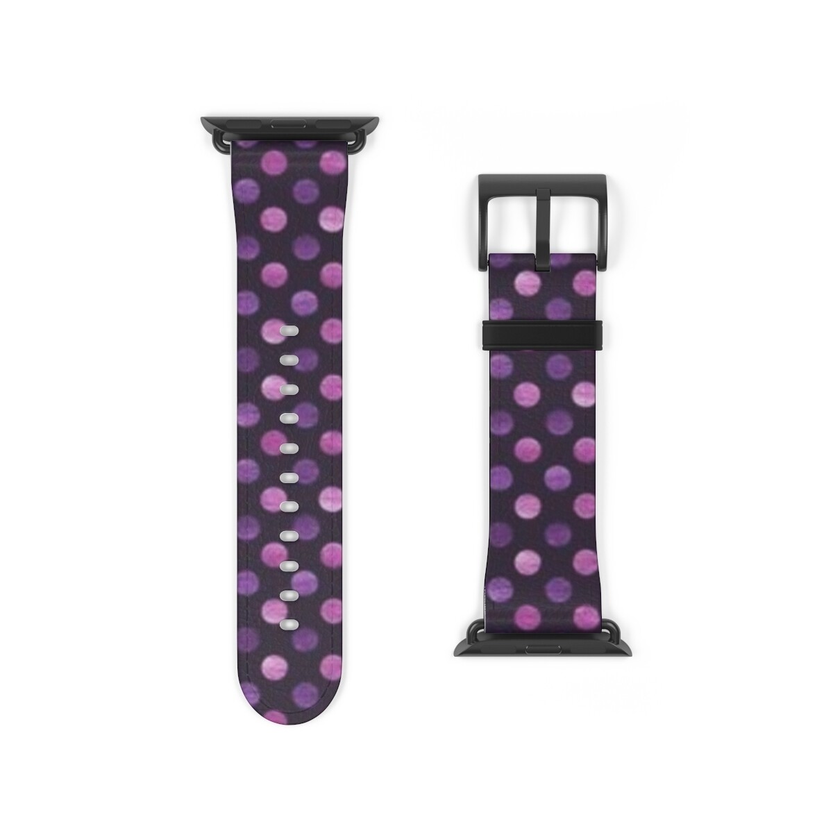 Purple with Purple and Pink Polka Dots Apple Watch Band