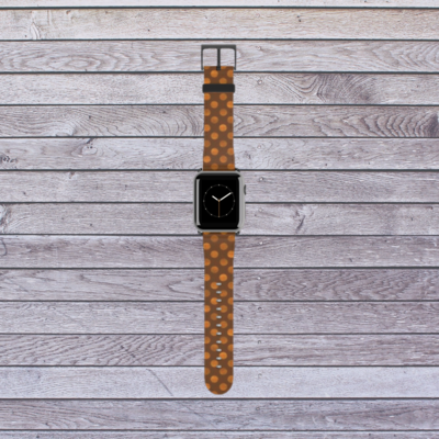 Brown with Gold Polka Dots Apple Watch Band