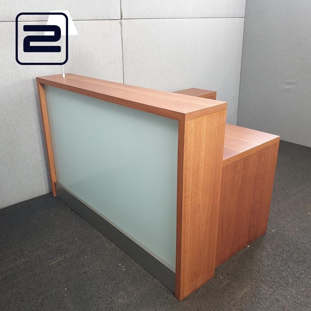 NN Receptie L-vorm B164xD187xH110 - Donker hout