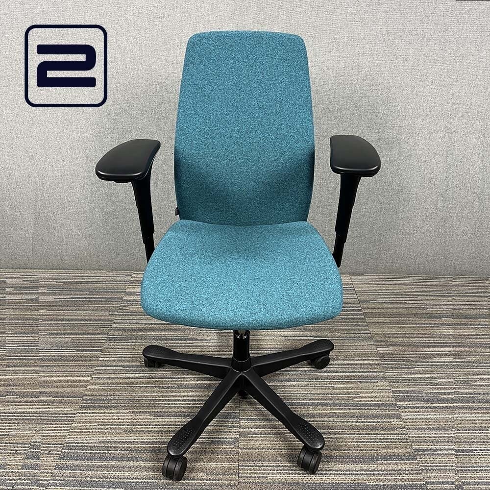 KINNARPS 5000- Bouwjaar 2019 Bureaustoel Ergonomisch een topstoel - Groen  Textiel / Zwart Voetkruis met wielen