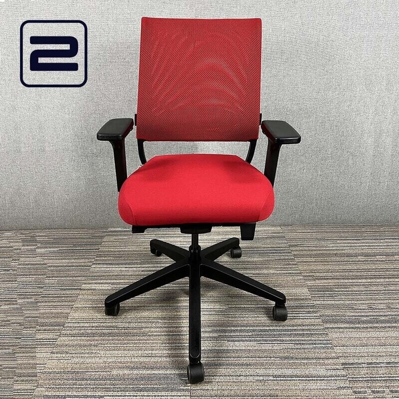 SEDUS Netwin Bureaustoel Netweave rugbekleding - Rood Stof / Kunststof / Metaal Voetkr mt wielen