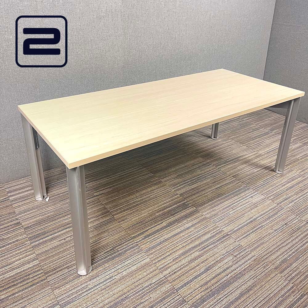 BULO H2O Serie 1 Bureau B180xD80xH68-76 - Esdoorn Hout / Alu