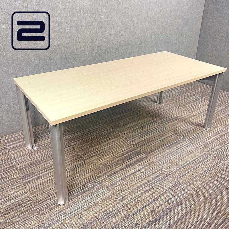 BULO H2O Serie 1 Bureau B180xD80xH68-76 - Esdoorn Hout / Alu