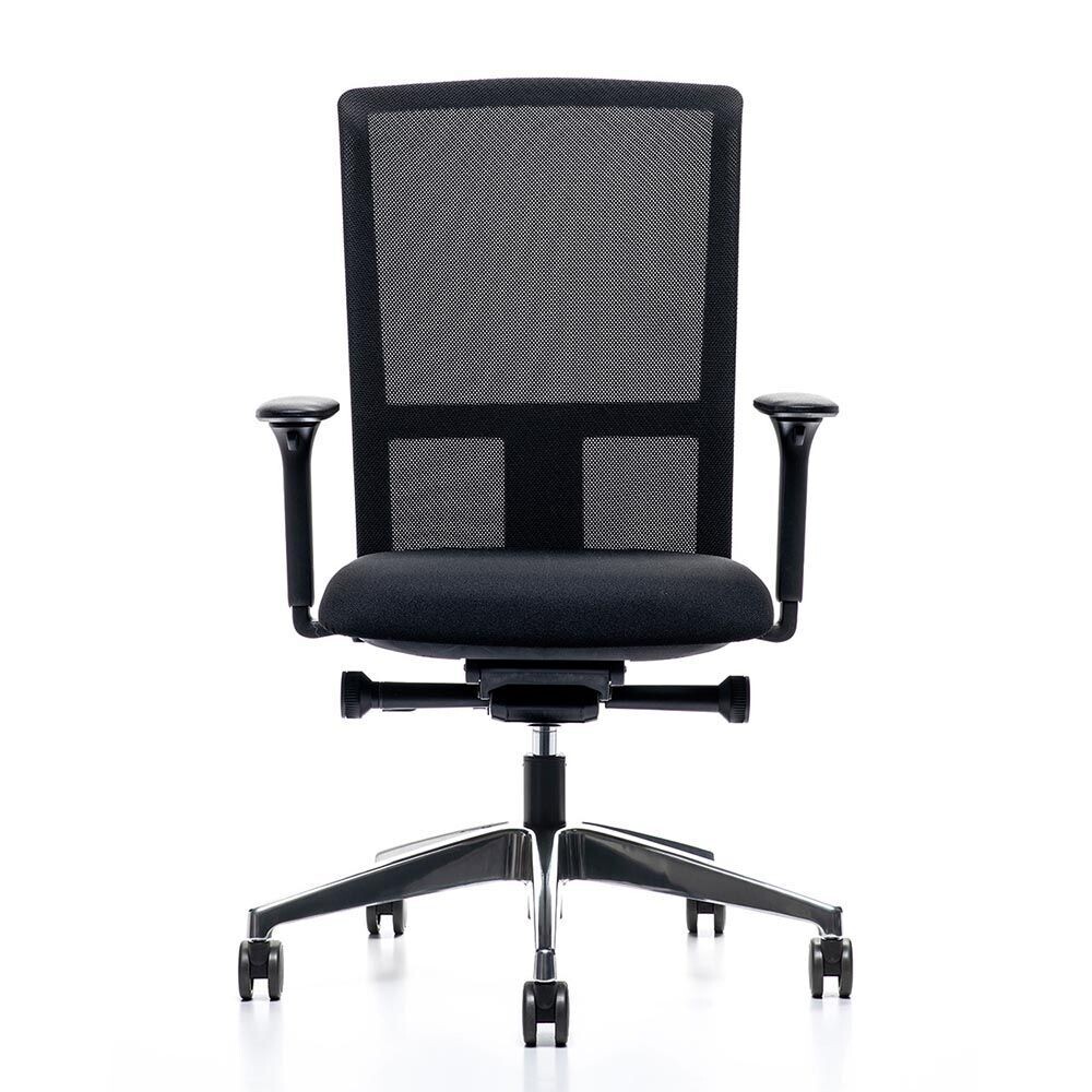 SE7EN PRO LX212 ergonomische bureaustoel, Bekleding zitting: Zwart (5800) (standaard), Bekleding rugleuning: Netbespanning Zwart (8001) (standaard)