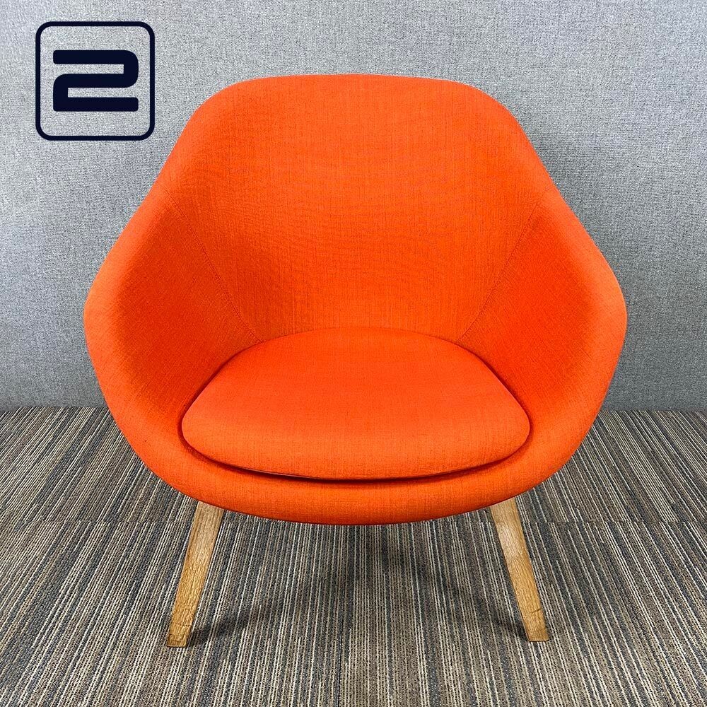 HAY AAL82 Lounge zetel - Oranje Textiel / Eik vierpoot