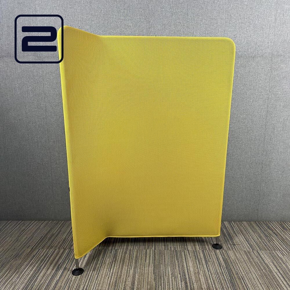 VITRA Ad Hoc Akoestische Scheidingswand Linkse Hoek H160xB115 - Mosterdgroen Mesh