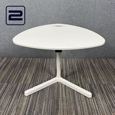 NN Laptoptafeltje kantelbaar, verstelbare hoogte B60xD50xH50-80 - Wit Melamine / wit Centrale Poot