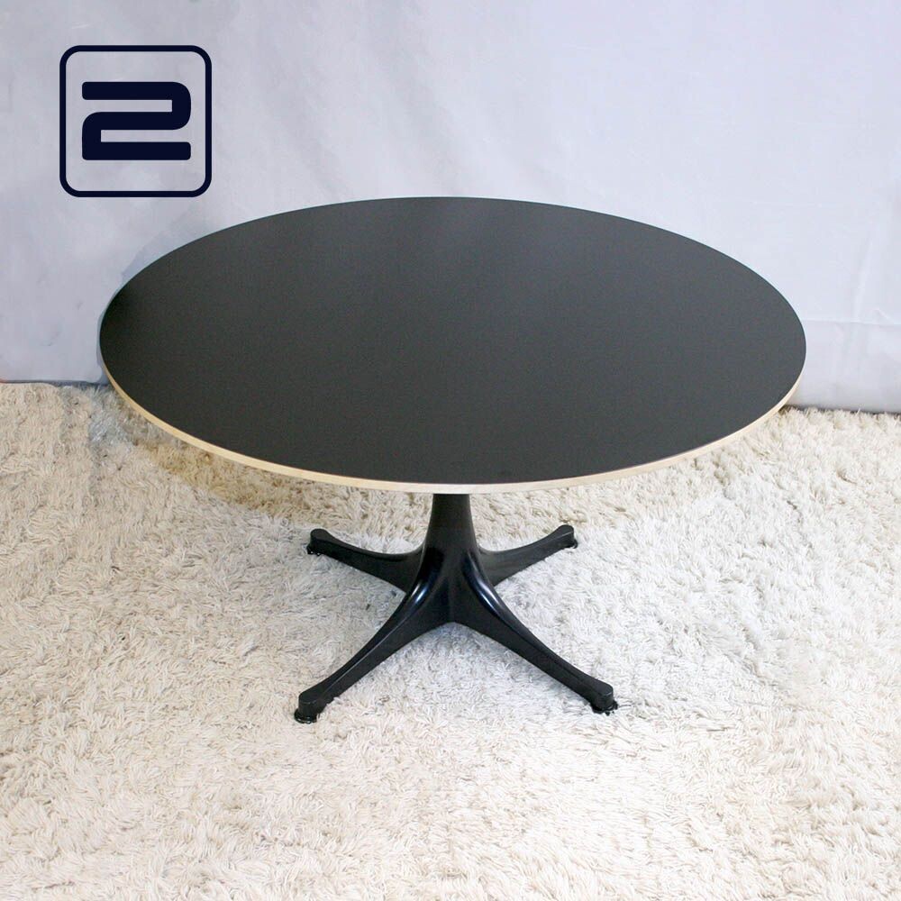 VITRA Coffee table 5452 Herman Miller design George Nelson B72xD72xH41 - Zwart Hout / Zwart Metaal