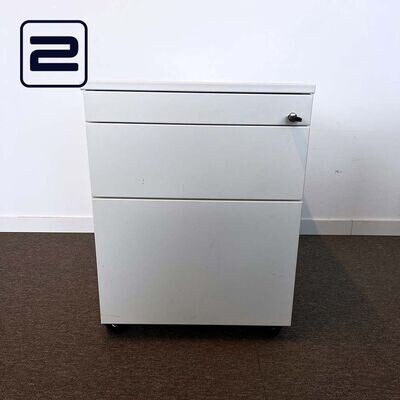 PAMI Ladeblok 2 schuifladen H57xB44xD60 - Wit Metaal