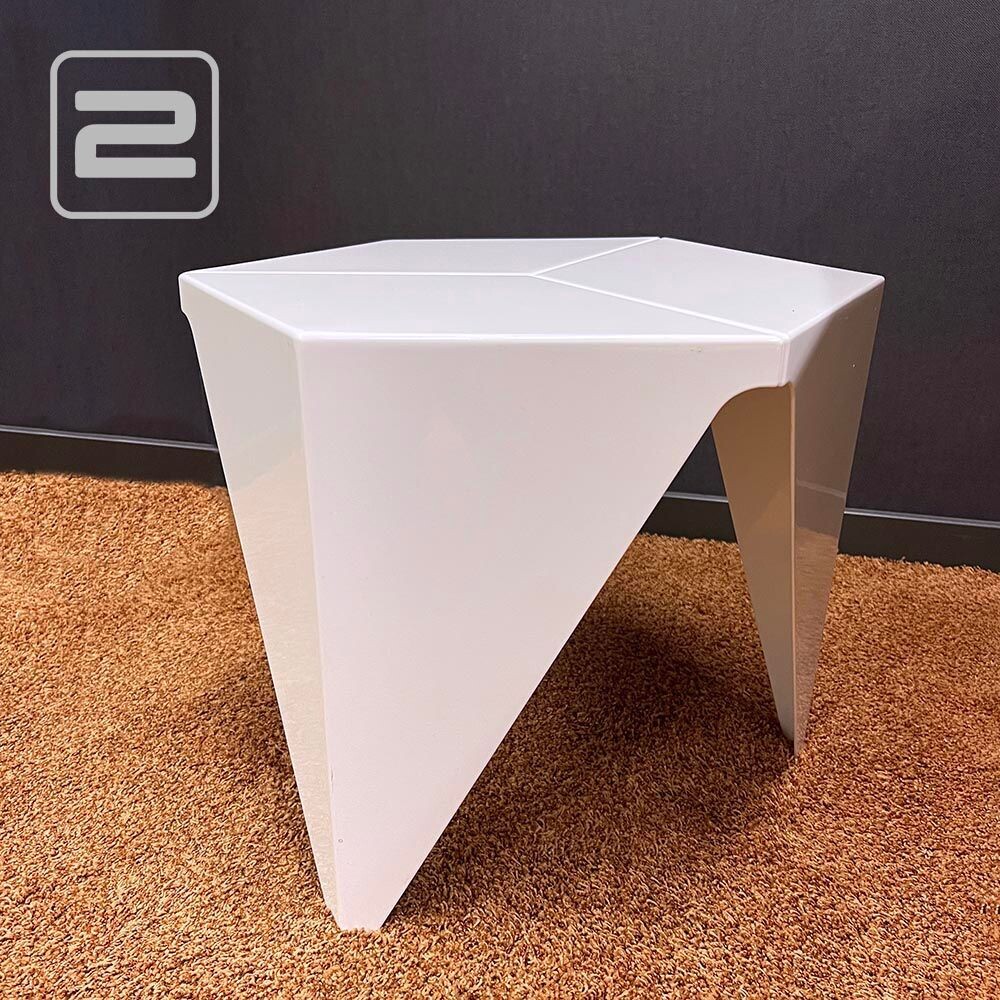 VITRA Prismatic Table Bijzettafeltje Design by Isamu Noguchi B46xD40xH37 - Wit Metaal
