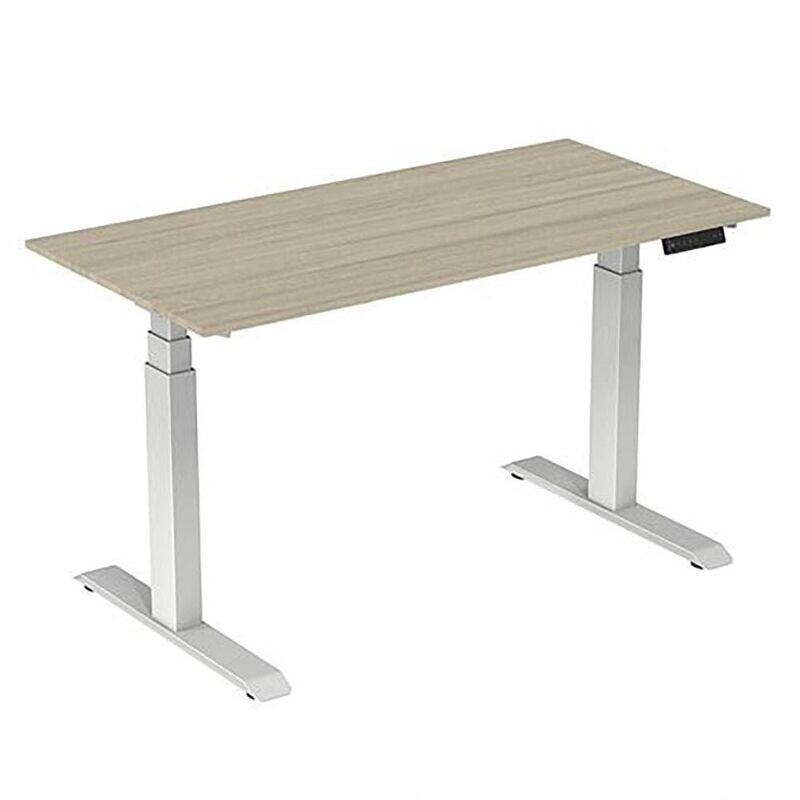 Zit-Sta Bureau ERGONICE RISE (elektrisch verstelbaar tot 80kg) H65-130cm - Inclusief blad