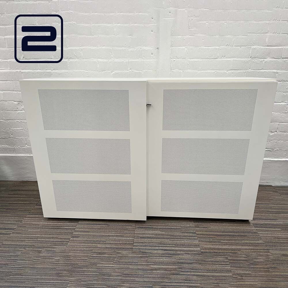 AHREND SDK Halfh Brede Schuifdeurkast Akoestisch Dempend H118xB180xD50 - Wit melamine / Wit