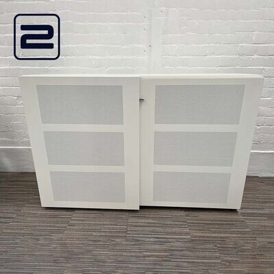 AHREND SDK Halfh Brede Schuifdeurkast Akoestisch Dempend H118xB180xD50 - Wit melamine / Wit